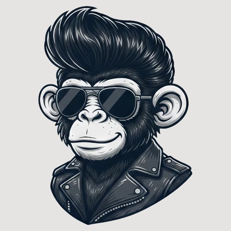 Cool Monkey Chimpanzee Lunettes de Soleil Rock and Roll