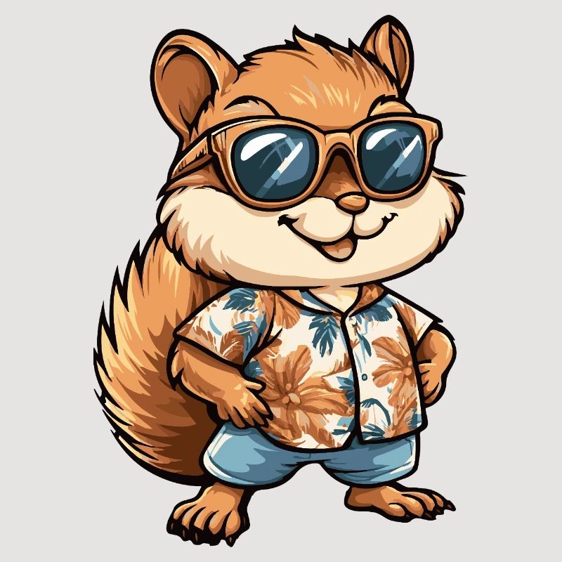 Eichhörnchen Comic Urlaub