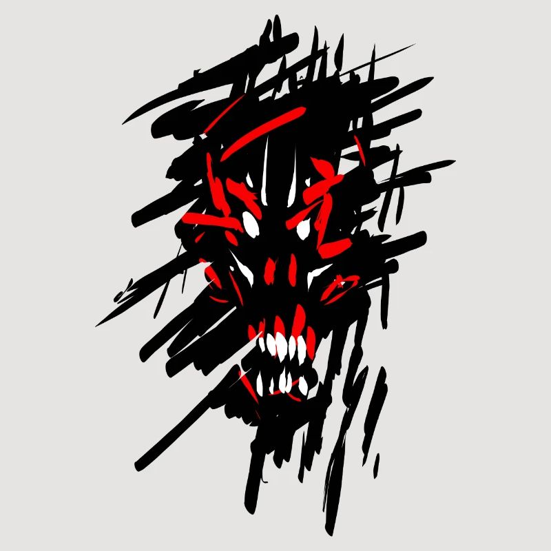 Devil horror graffiti