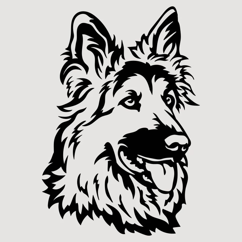 German Shepherd Head