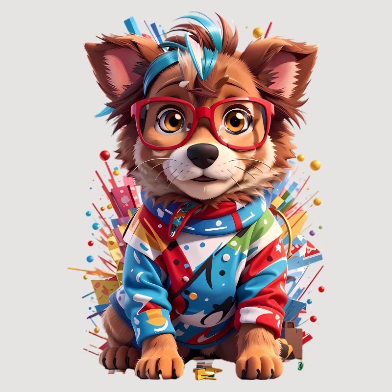 Chien 3D mignon