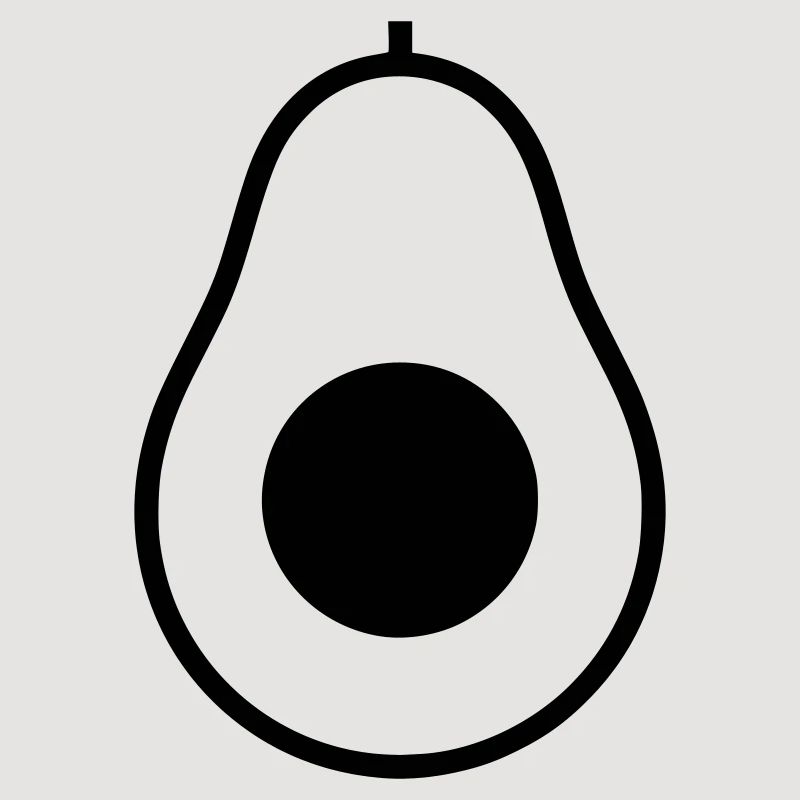Avocado Half Pit, Icon