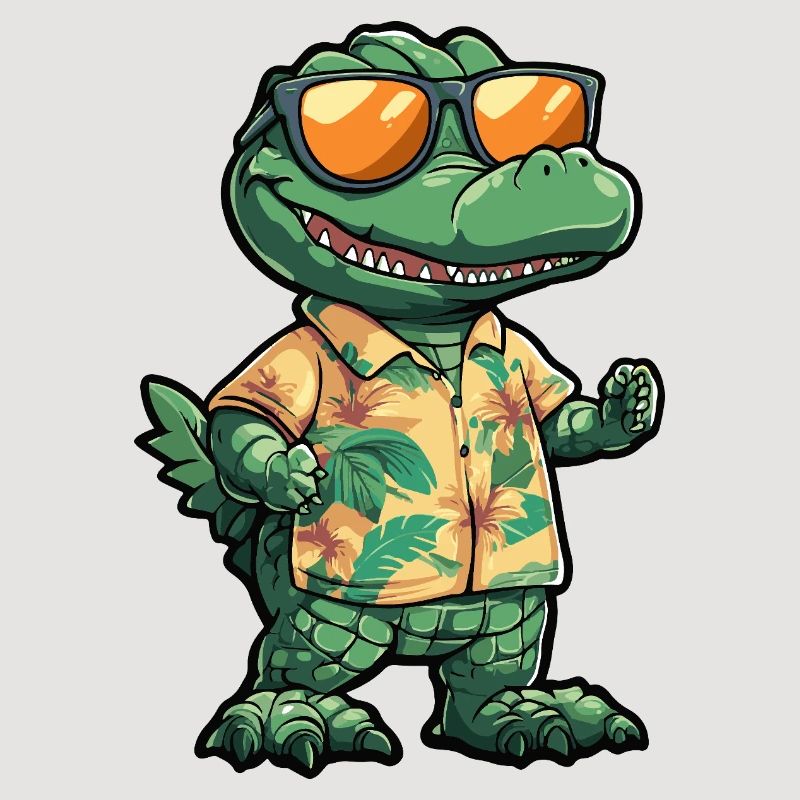 Aligator Comic Urlaub