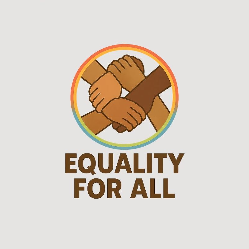 Unity Hands Circular Emblem Design