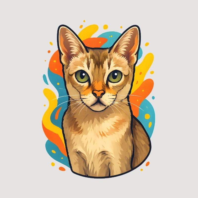 Explosion de couleurs de chat de Singapura