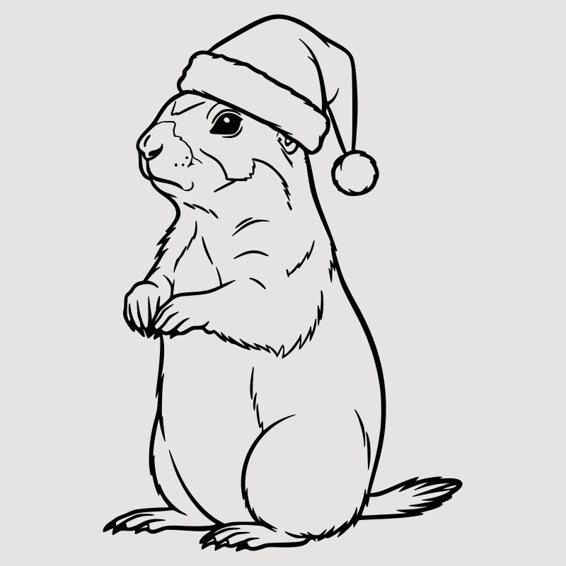 Weihnachts-Erdmännchen mit Mütze – Süßes Design
