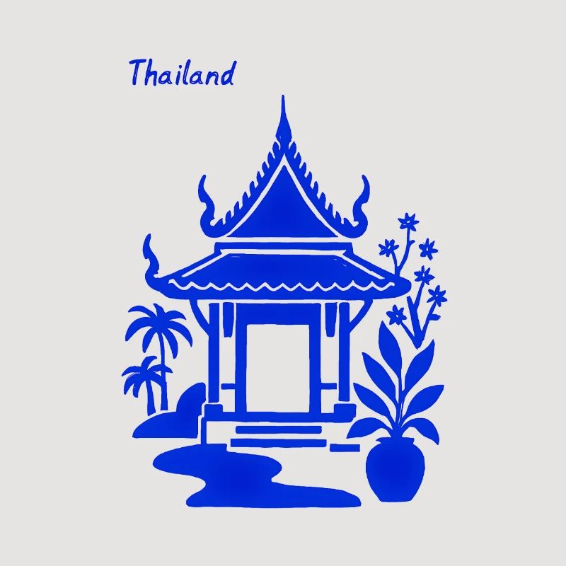Blauer Thailändischer Pavillon