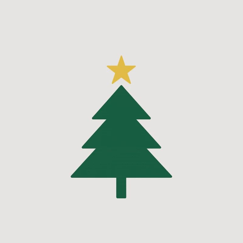 Minimaler Weihnachtsbaum mit Stern