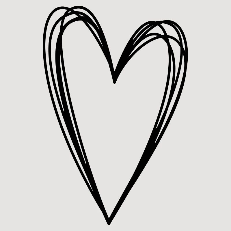 Herz Scribble Doodle gekritzel Symbol Liebe