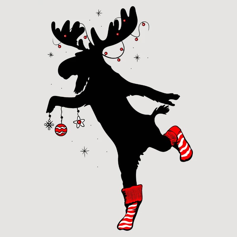Moose with Antlers Funny Xmas Tree Replacement