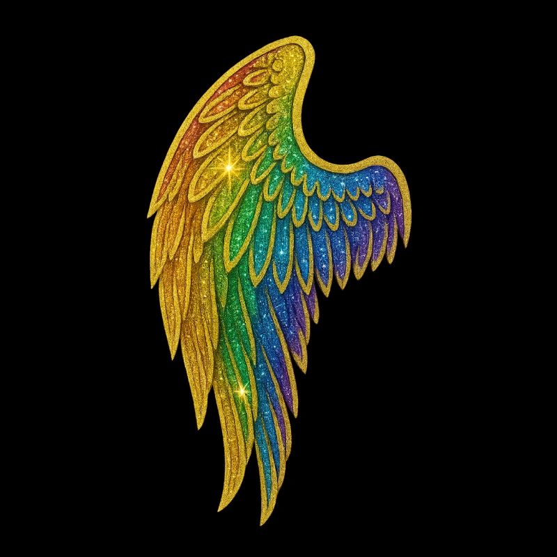 Rainbow Glitter Wings