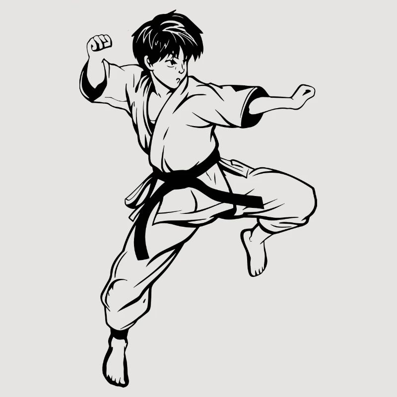 Karate Boy Drawing