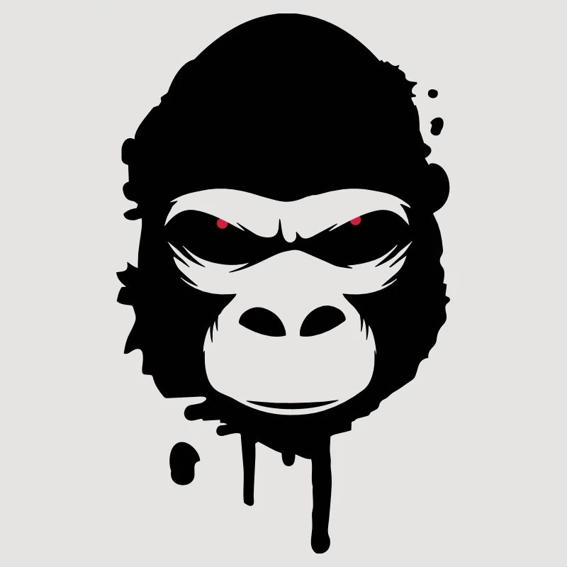 Ein Gorilla Kopf Graffiti