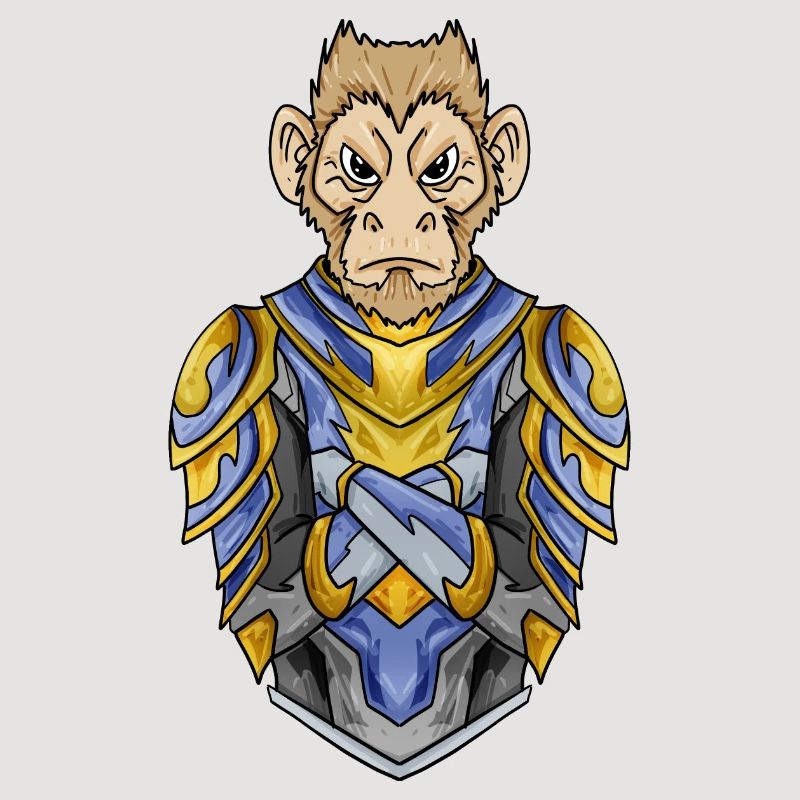 Knight Monkey with Armor Crusader