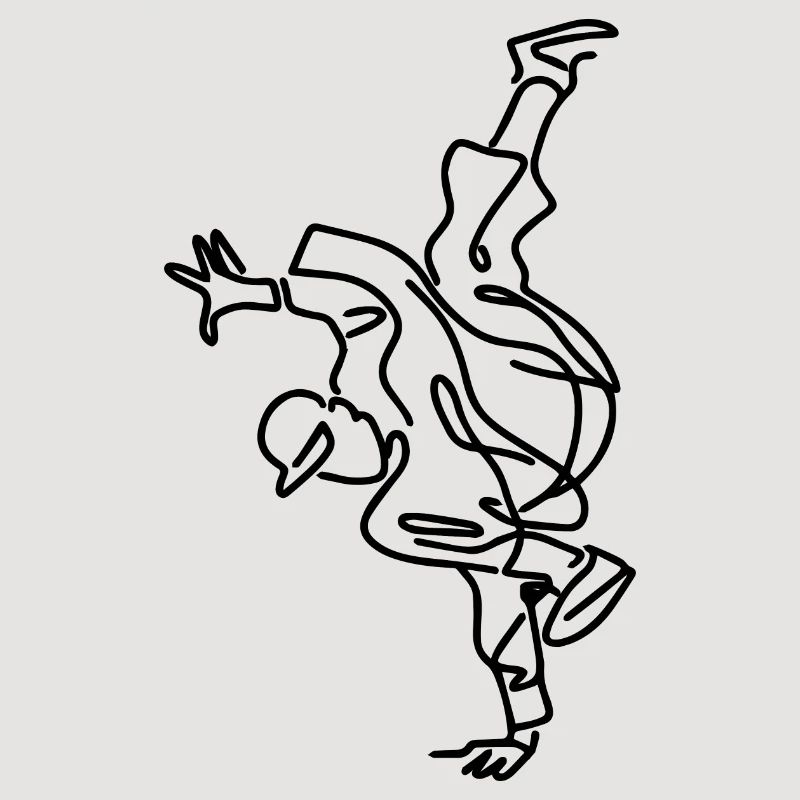 Breakdance Boy Drawing