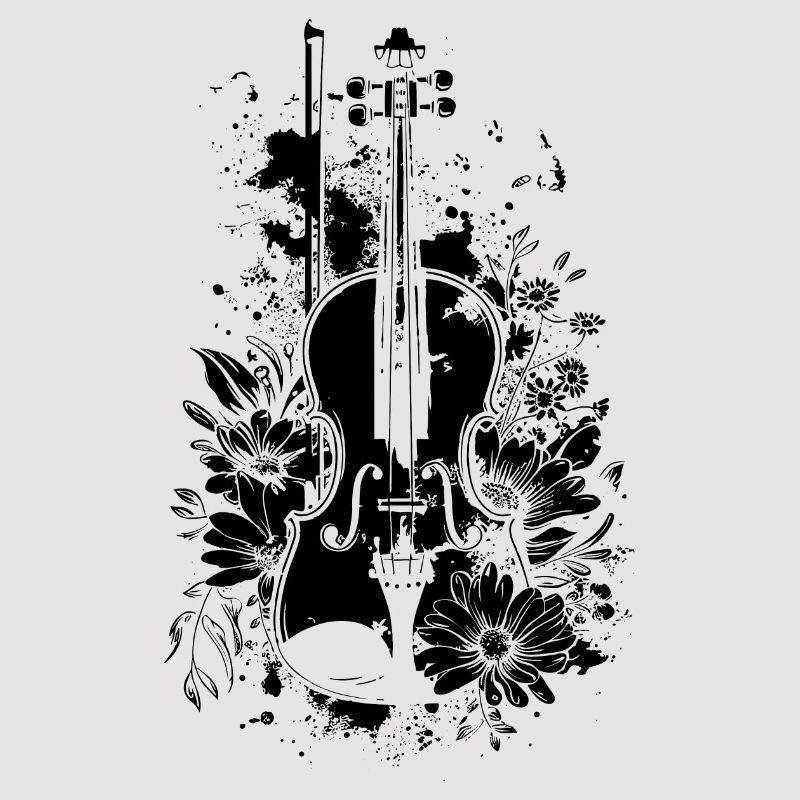 Style de dessin animé de violon