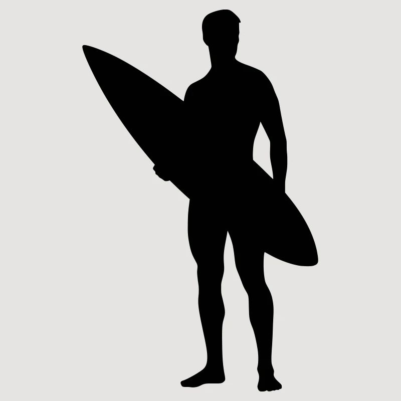 Surfer Silhouette Minimal
