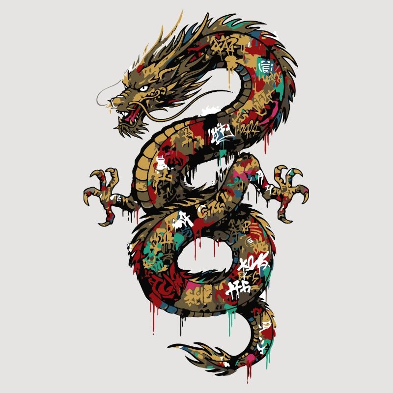 Drache Graffiti