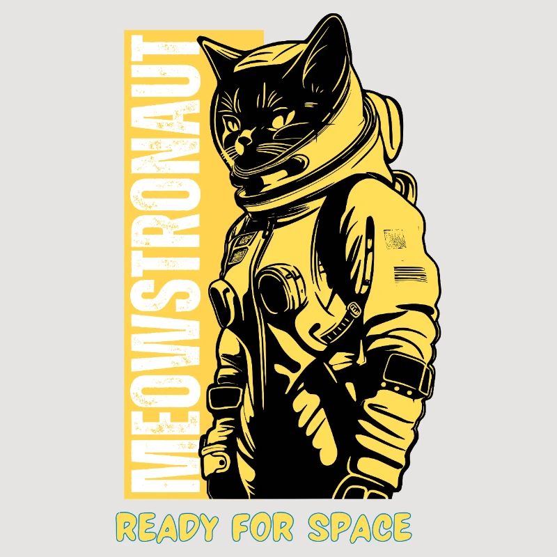 Chat astronaute prêt pour l'espace