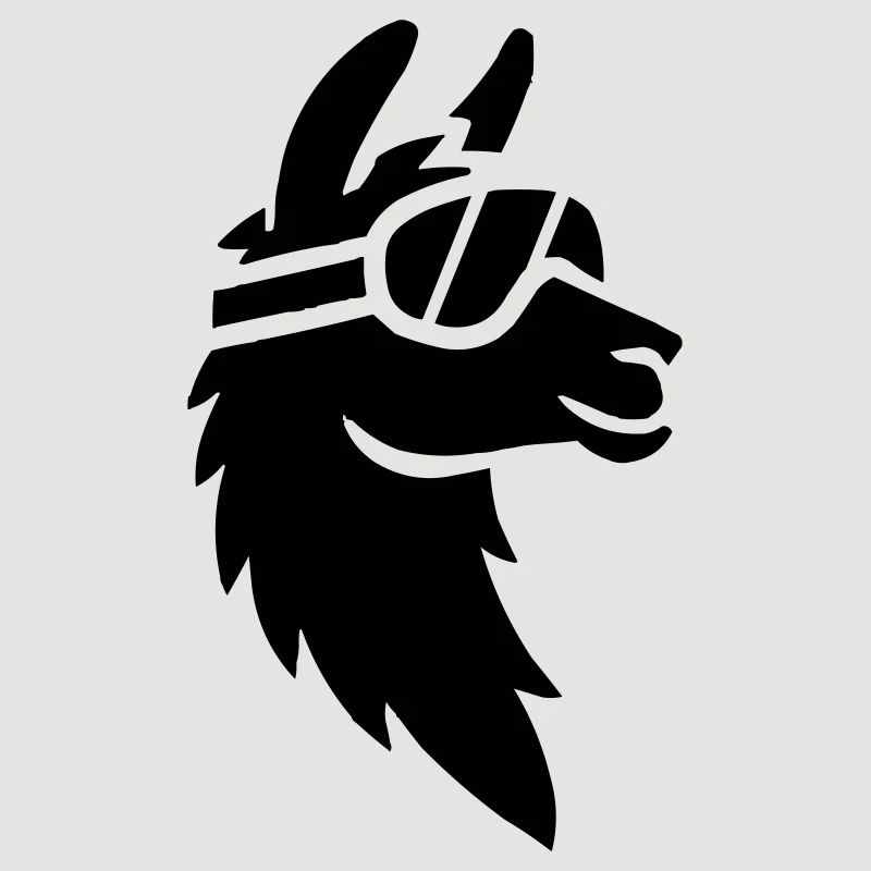 Lama mit Skibrille