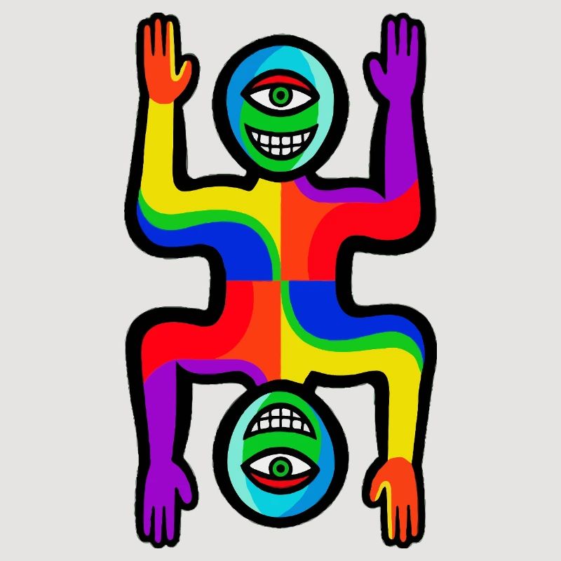Rainbow Two Faces Figure