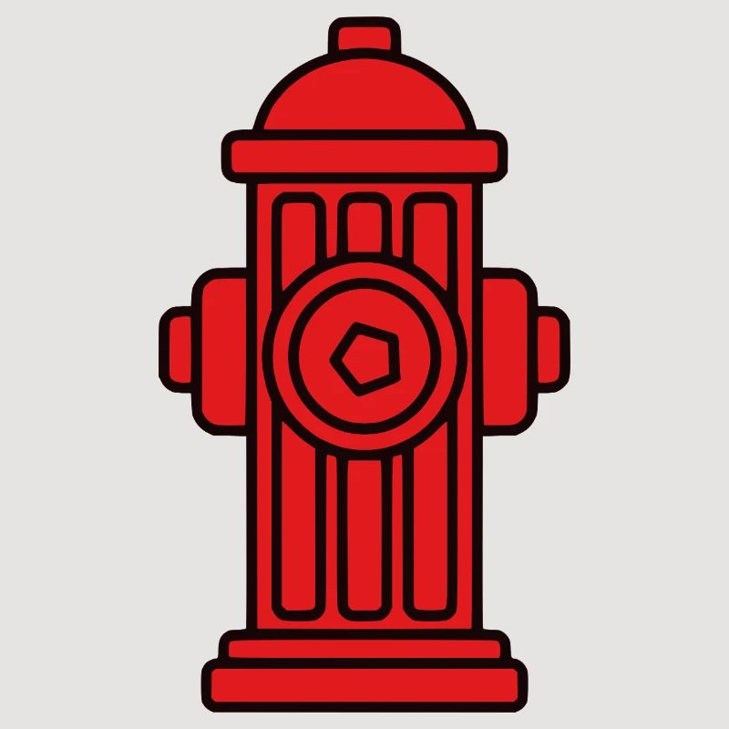 Classic Bold Red Fire Hydrant