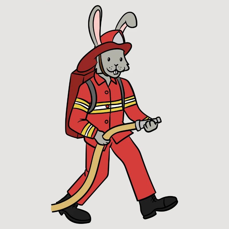 Pompiers lapin / lapin pompier