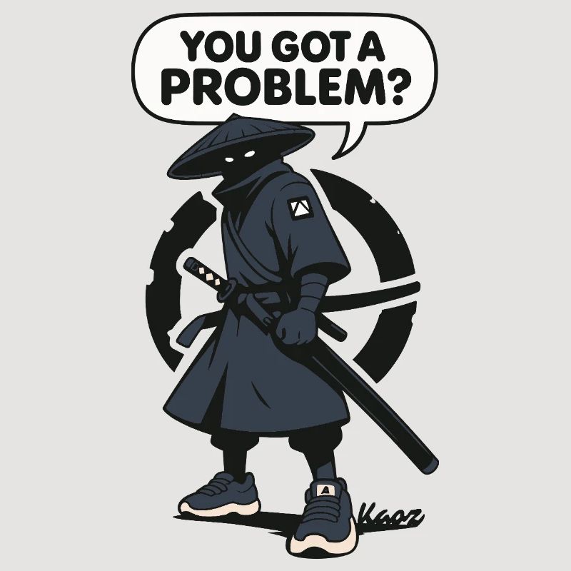 Schatten ninja mit Spruch