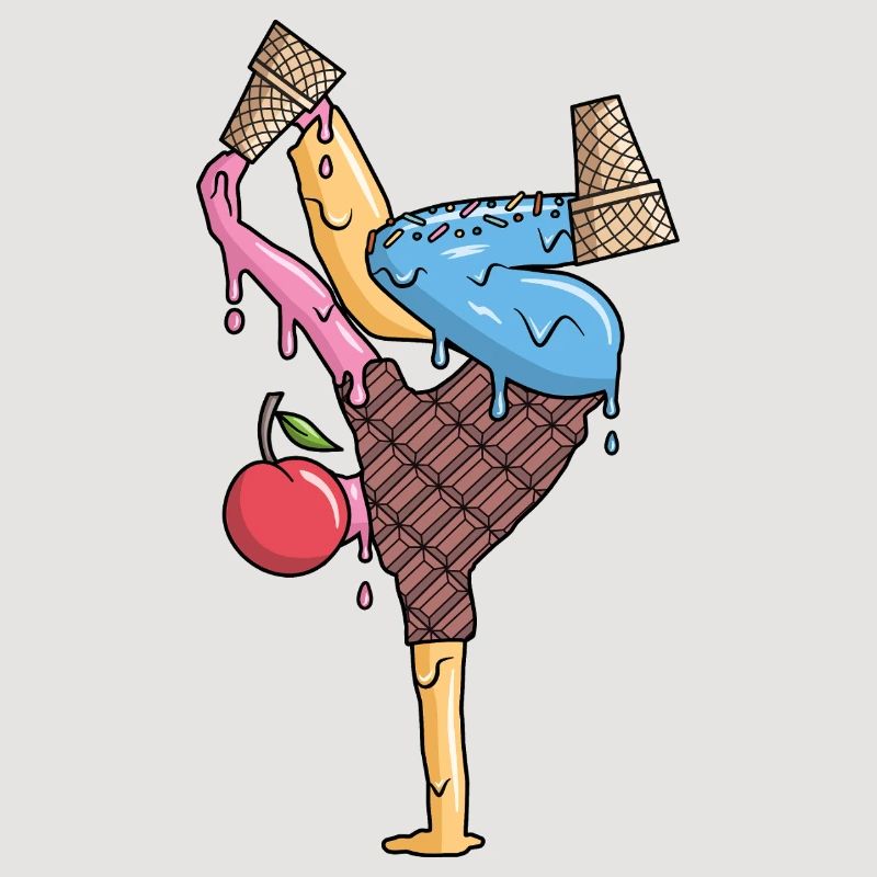 Breakdance Eiscreme Tanz Breakdancer Breakdancing