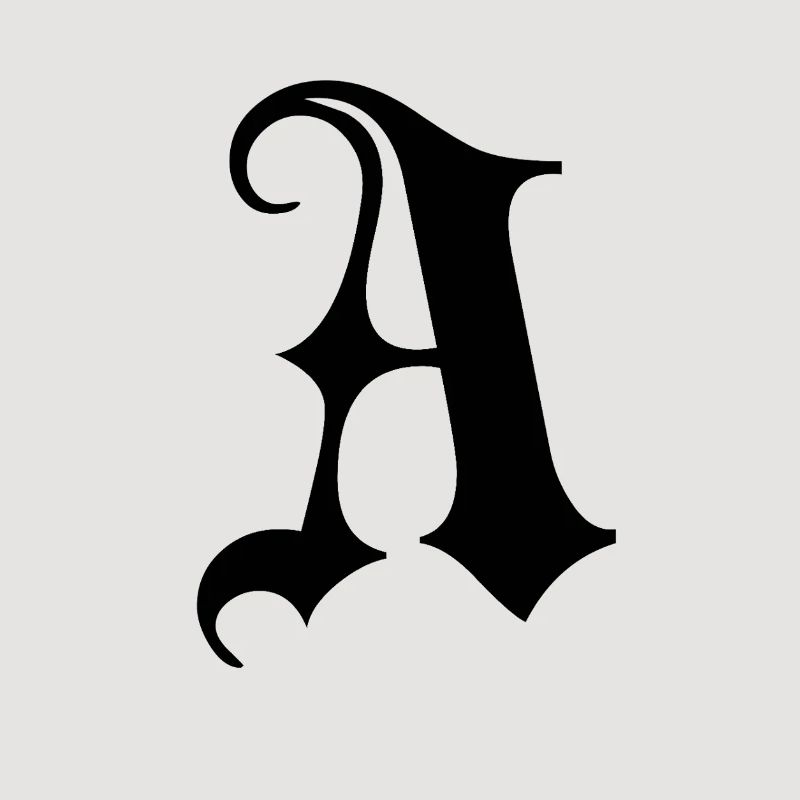 Ornate Gothic A monogram