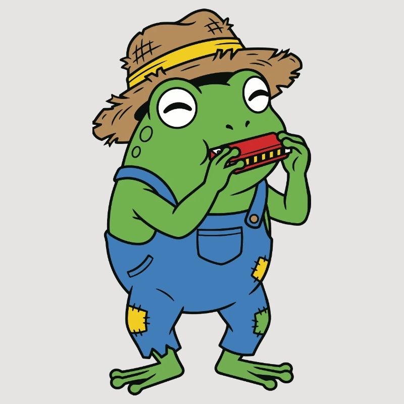 grenouille avec harmonica