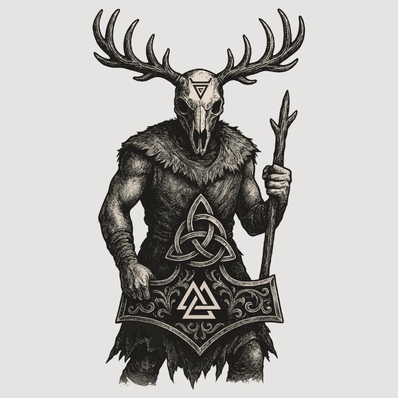 Forest Guardian | Valknut & Mjölnir Totem