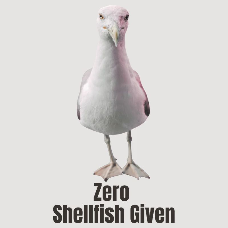 Abstrakte Möwe mit farbigen Akzenten
