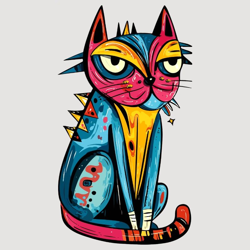 Katze Bunt Kunst