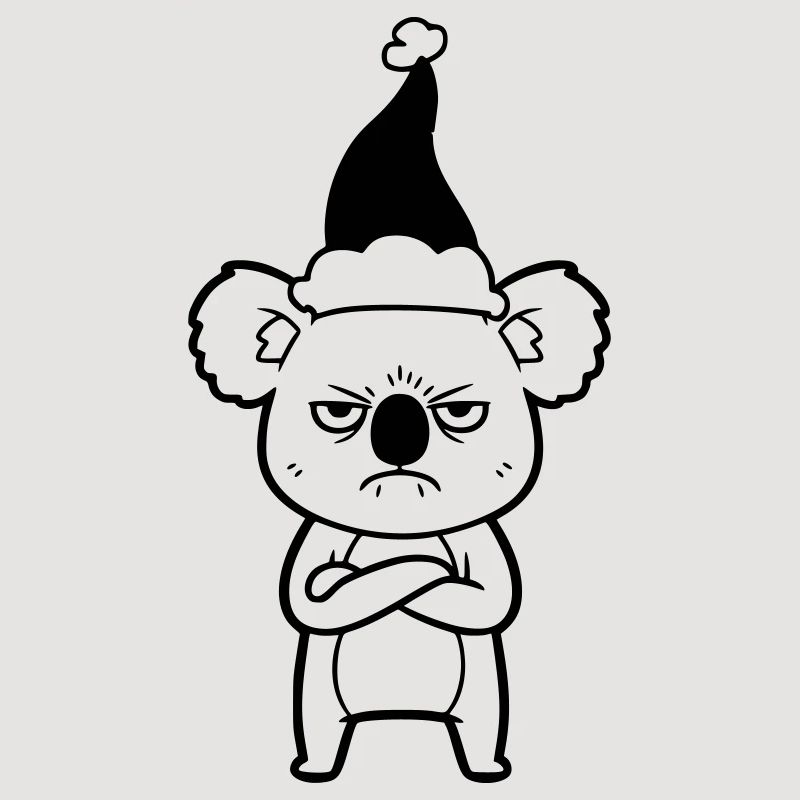 Illustration de bande dessinée de Koala Grim de Noël