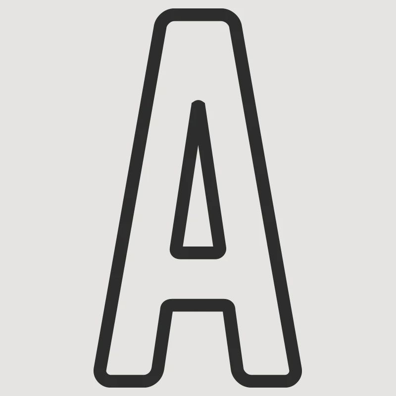 Typodesign de la lettre A