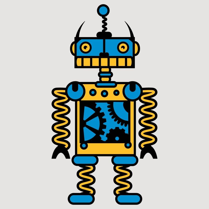 Ein Roboter mit Zahnräder