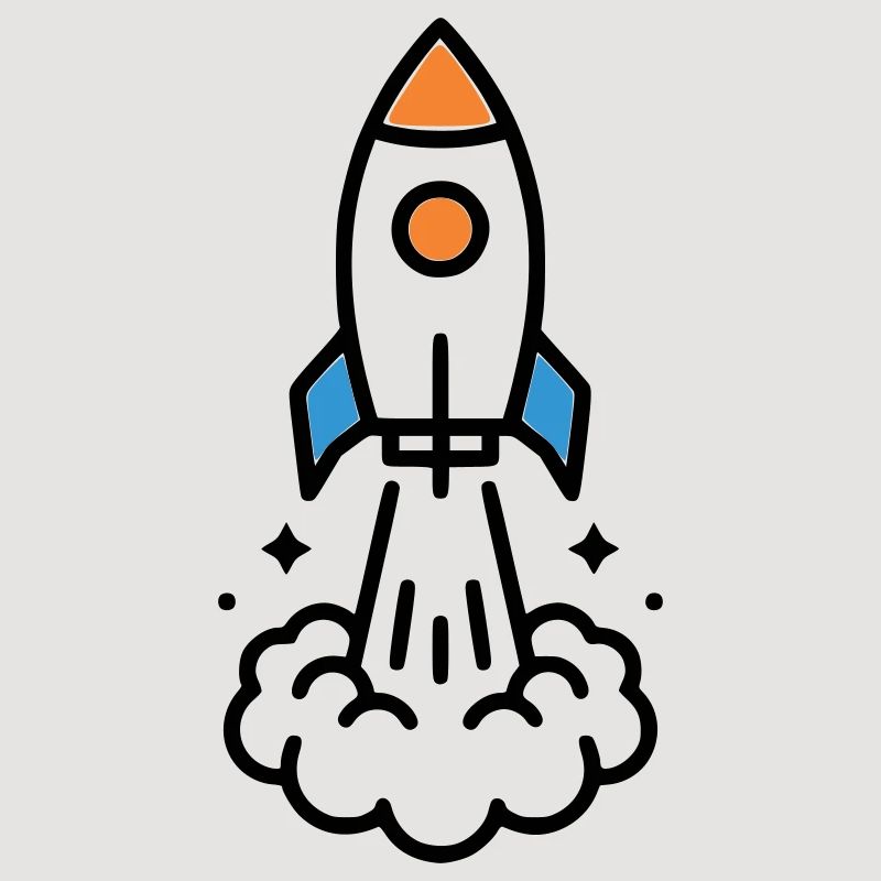 Comic spatial Rocket Launch