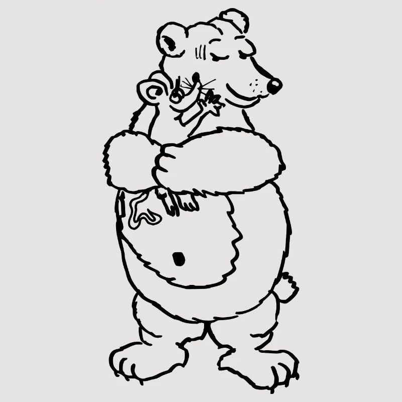 Mouse Bear Hug Love Mouse Bear