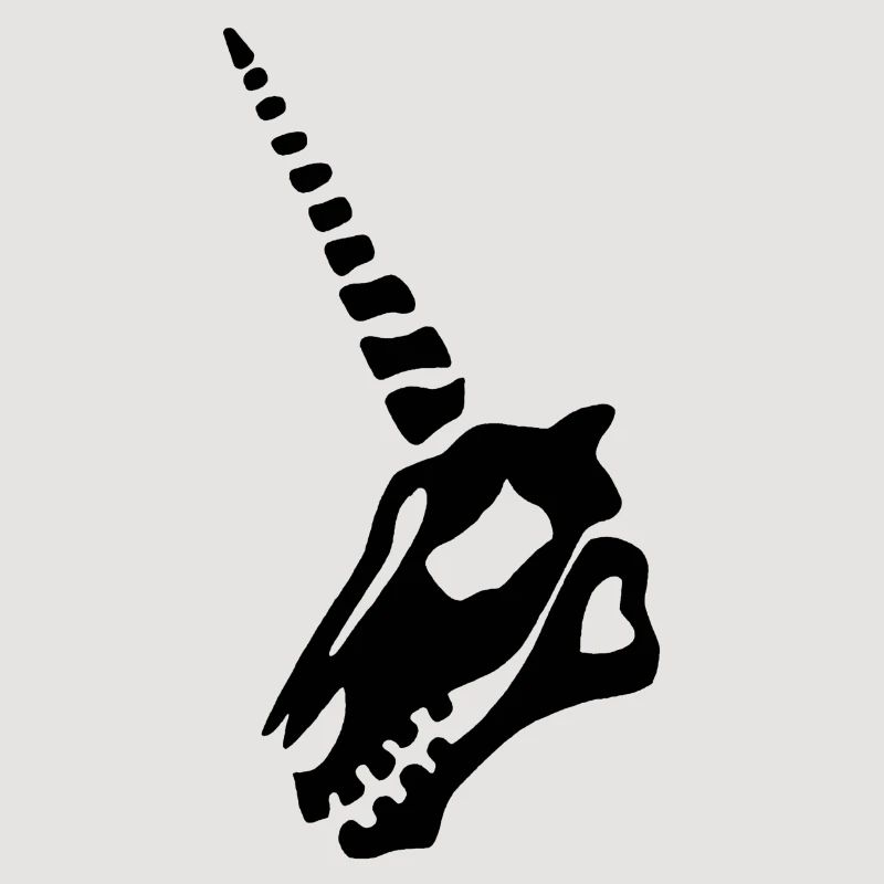 schwarzer Einhornschädel