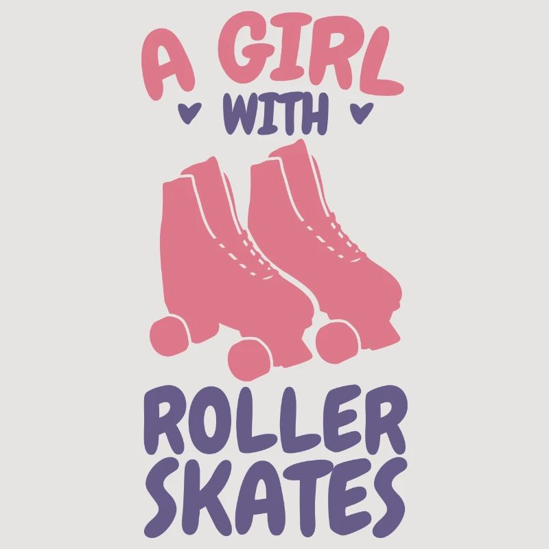 Ein Mädchen mit Rollschuhen