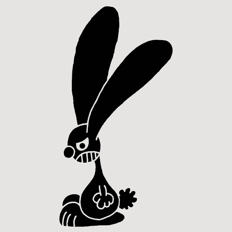Grumpy Black Rabbit