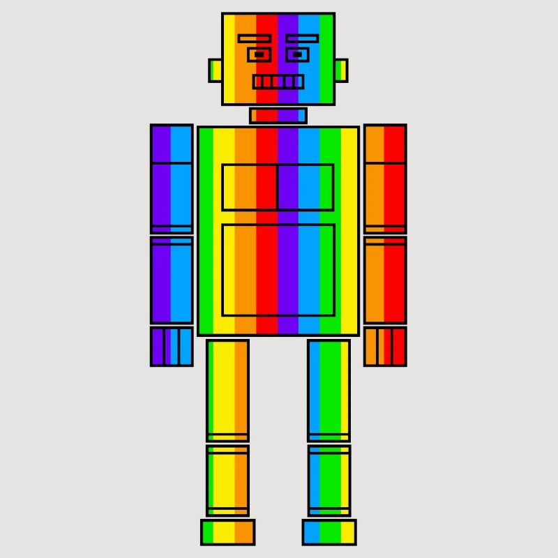 Regenbogen Roboter