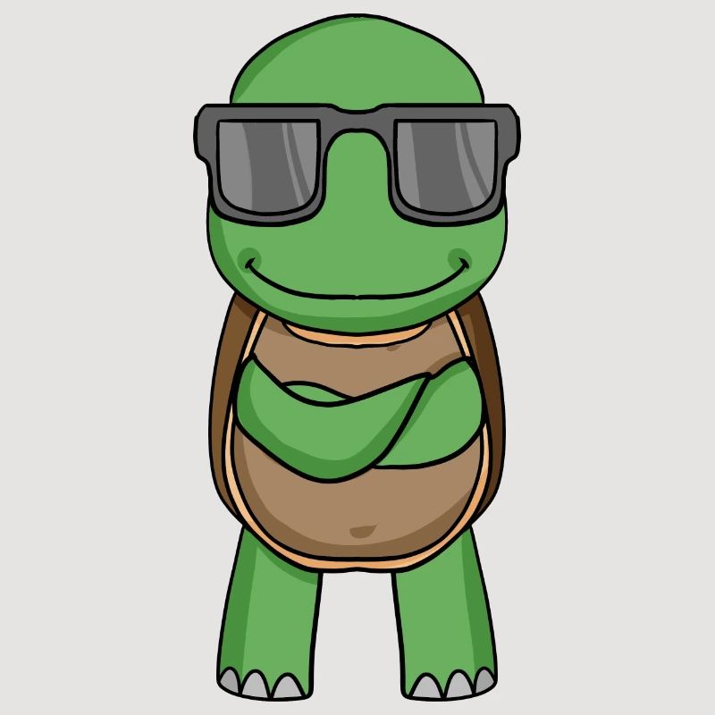Turtle with sunglasses