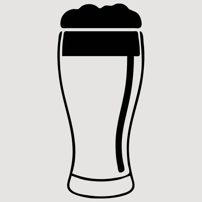 Bierglas mit üppigem Schaum