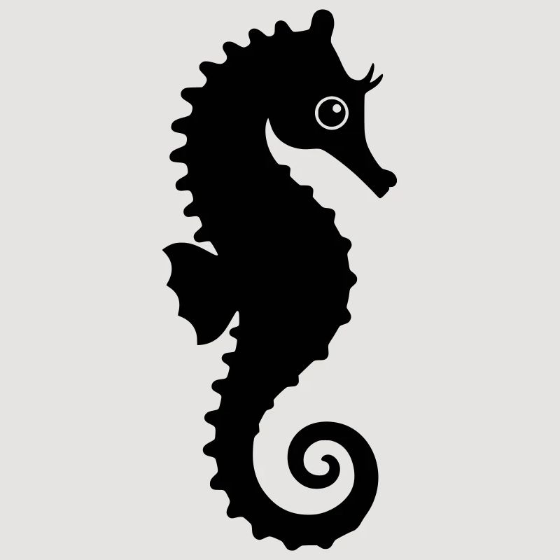Süßes Seepferdchen Silhouette