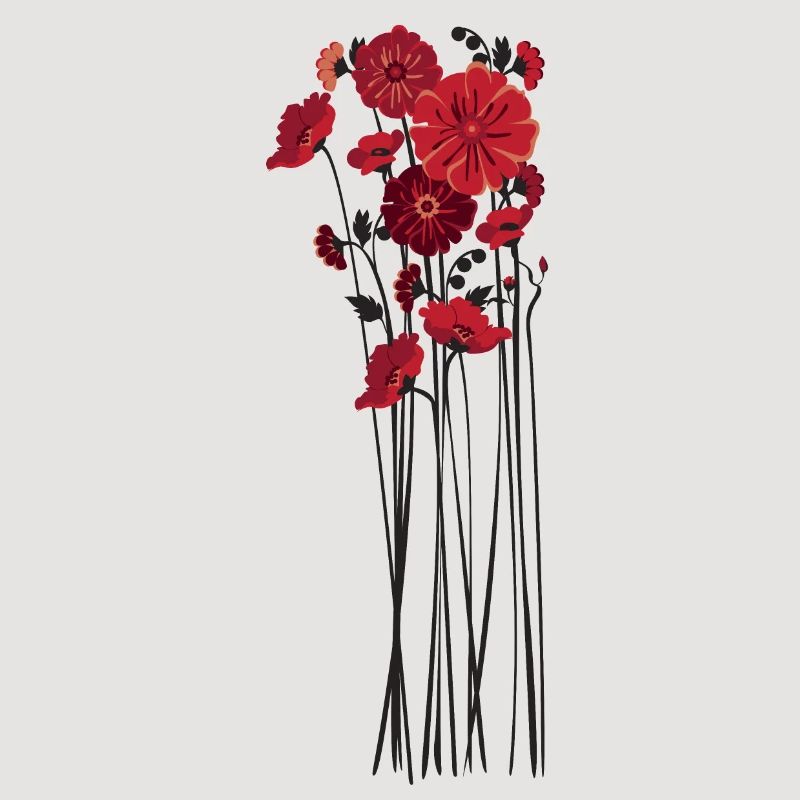 Illustration de fleurs de galets