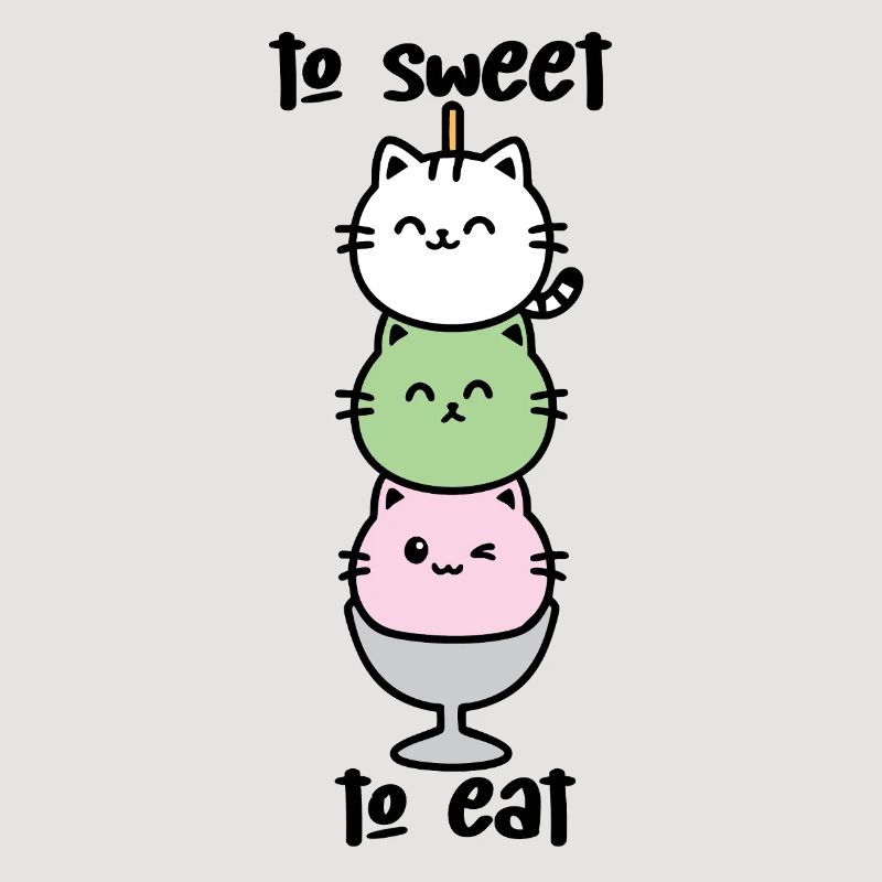 Katzen-Turm Eiscreme Stack