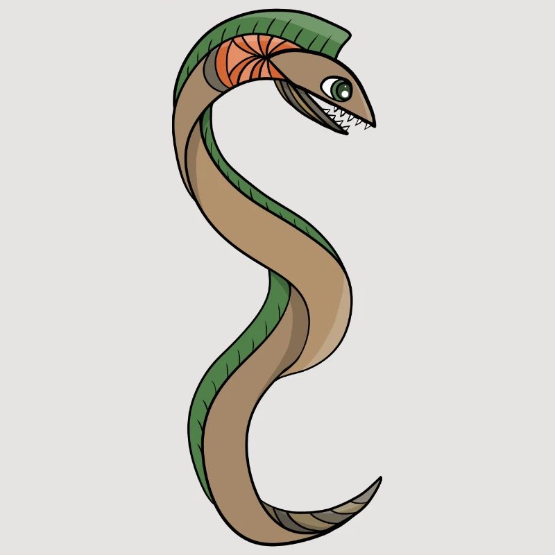 A Snake with sharp teeth