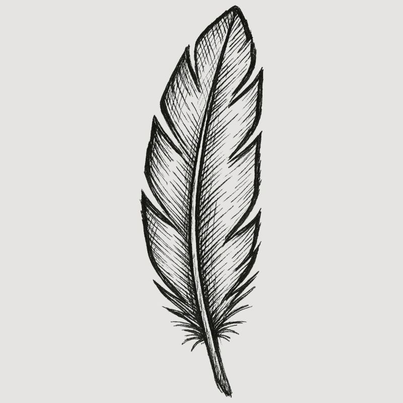 Black glitter feather with texture